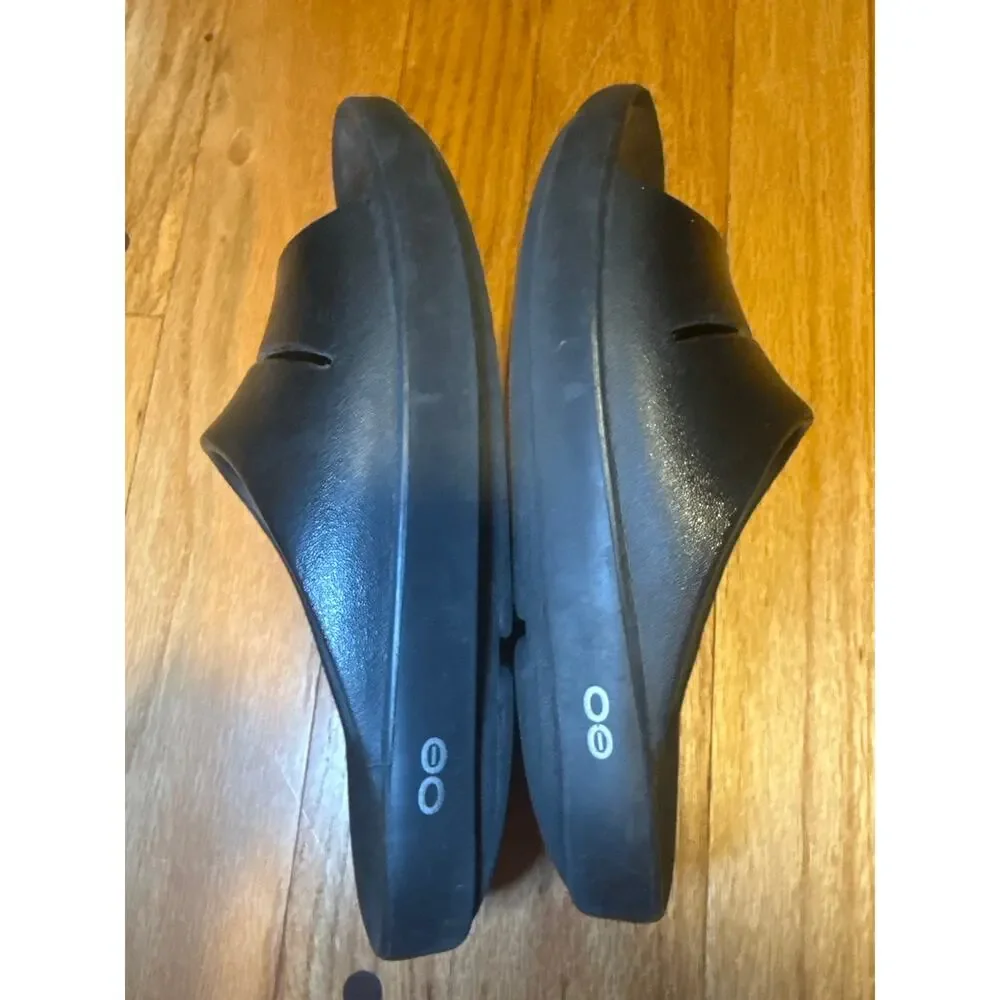 OOFOS OOahh Recovery Slides Black Women’s 8 Men’s 6 EU 39 Sandals